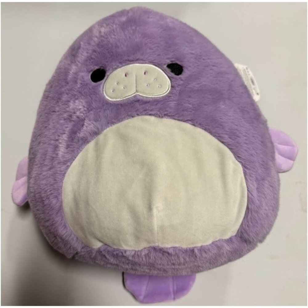Squishmallows FuzzAMallow Official 12 Inch Marius the Purple Manatee